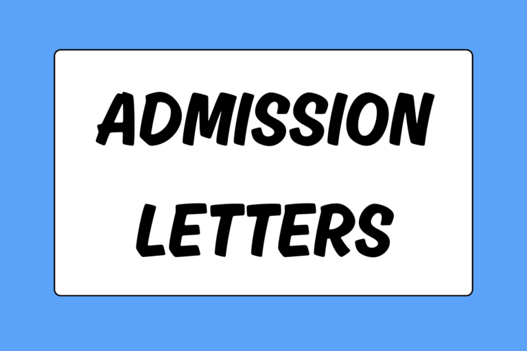 Top 20 Colleges Admission Letters