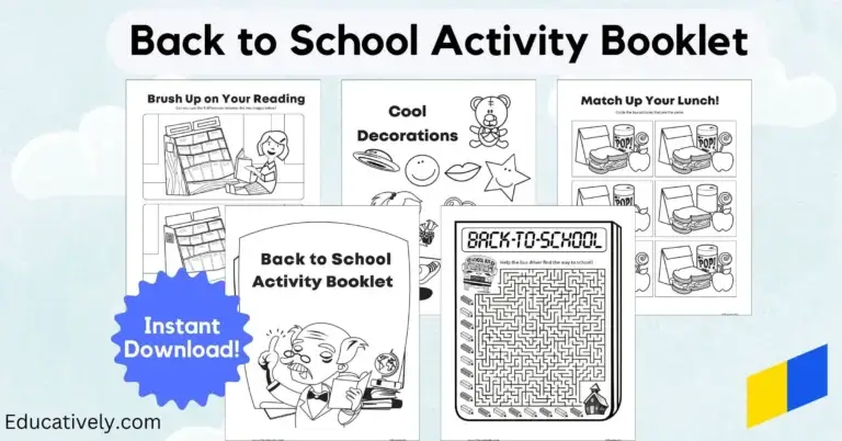Back to School Activity Booklet