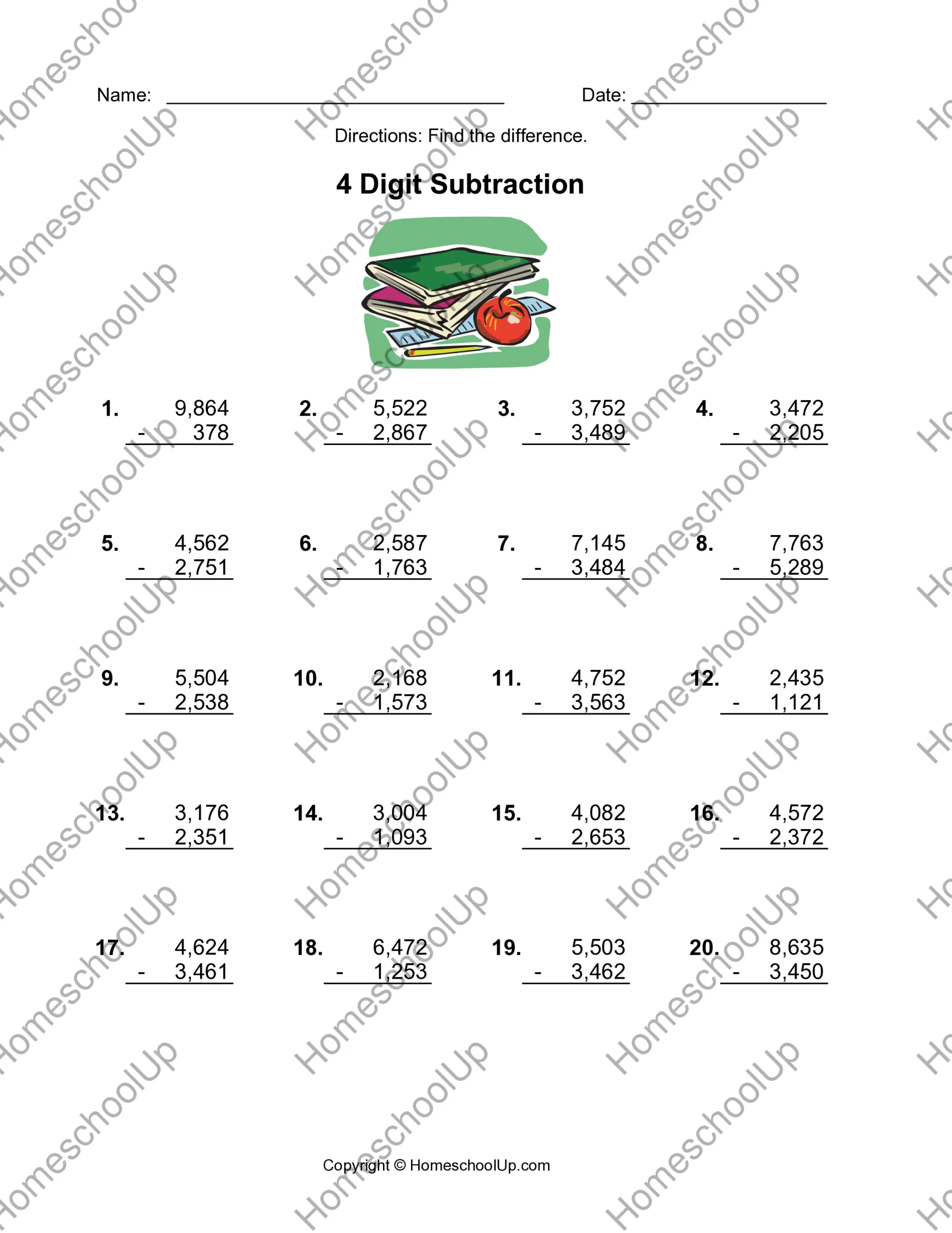 watermarked_Four-Digit Subtraction